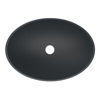 Waskom AQS Prince Cast Marble 49x34 cm Ovaal Mat Antraciet