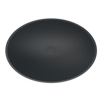 Waskom AQS Prince Cast Marble 49x34 cm Ovaal Mat Antraciet