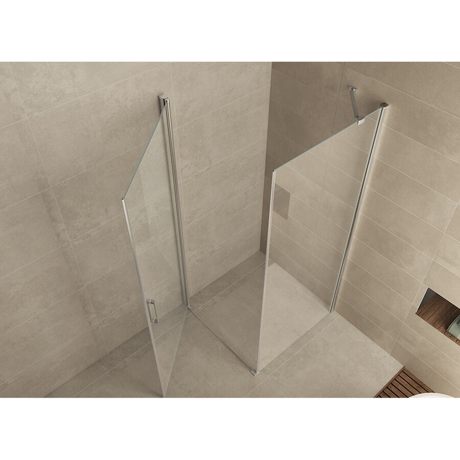 Wiesbaden swingdeur + zijwand UNI 1000x1000x2000 chr.8mm NANO