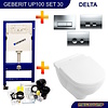 Geberit Up100 Toiletset 30 Villeroy & Boch O.Novo Directflush Met Bril En Drukplaat