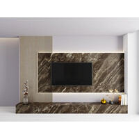 Wandpaneel Isodeco Rosseta Stone 120x260 cm SPC Mat Marmer Zwart (Prijs per Plaat)