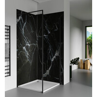 Wandpaneel Isodeco Black Streak 120x260 cm SPC Nero Marquina Zwart (Prijs per Plaat)