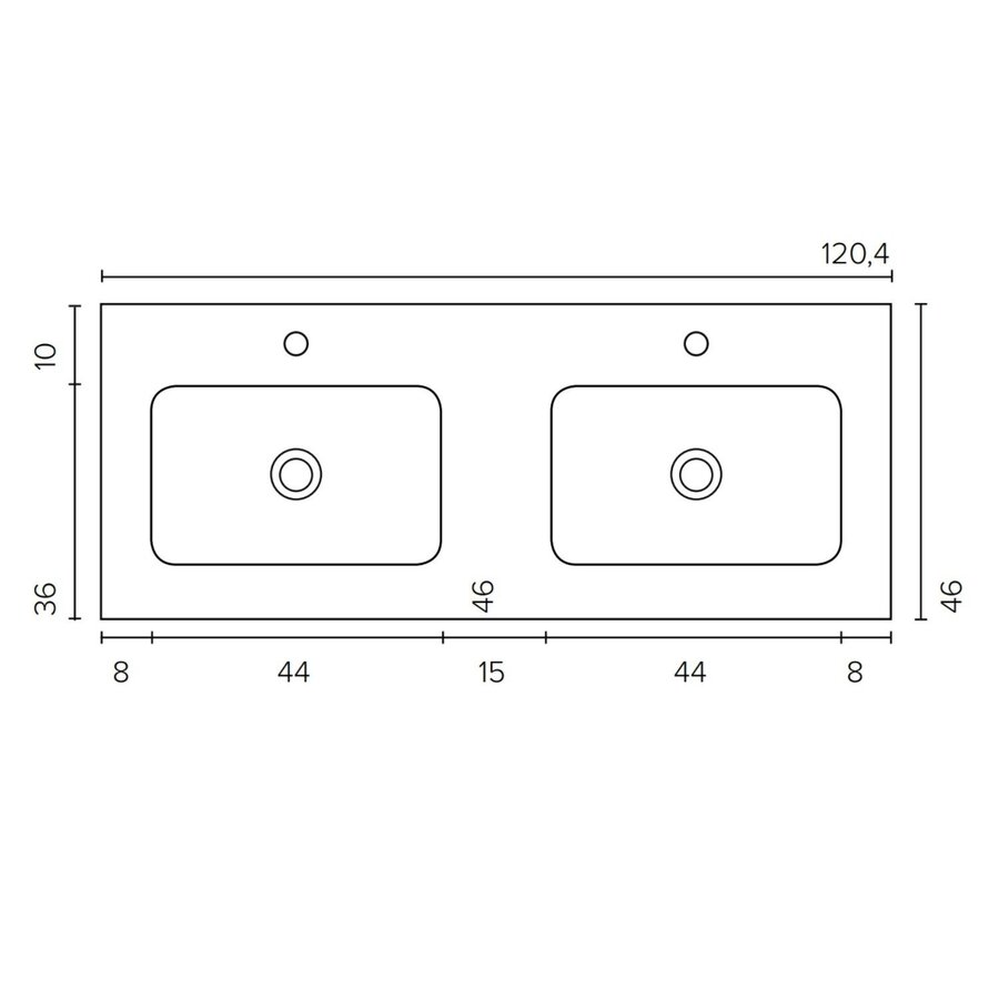 Badmeubelset Aquasplash Salt 120x46cm Met Grepen (Kleurkeuze) 4 Lades Met Wastafel Hardsteen Scotch Oak