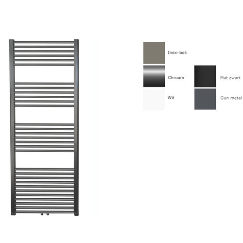 Sanicare design radiator midden aansluiting recht 160 x 60 cm. Gunmetal 