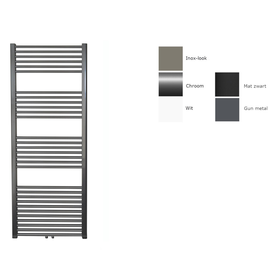 Sanicare design radiator midden aansluiting recht 160 x 60 cm. Gunmetal