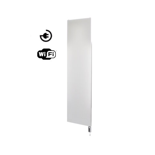Radiator Sanicare Denso Met WiFi 180 x 40 cm Mat Wit Met Thermostaat Chroom Linksonder 