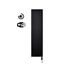 Radiator Sanicare Denso Met WiFi 180 x 40 cm Mat Zwart Met Thermostaat Wit Linksonder
