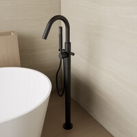 AQS Badkraan Cemal Vrijstaand Mengkraan Compleet Mat Zwart