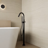 AQS Badkraan Cemal Vrijstaand Mengkraan Compleet Mat Zwart