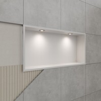 Inbouwnis BWS Alfie 30x60 cm Met LED Verlichting Geborsteld Goud