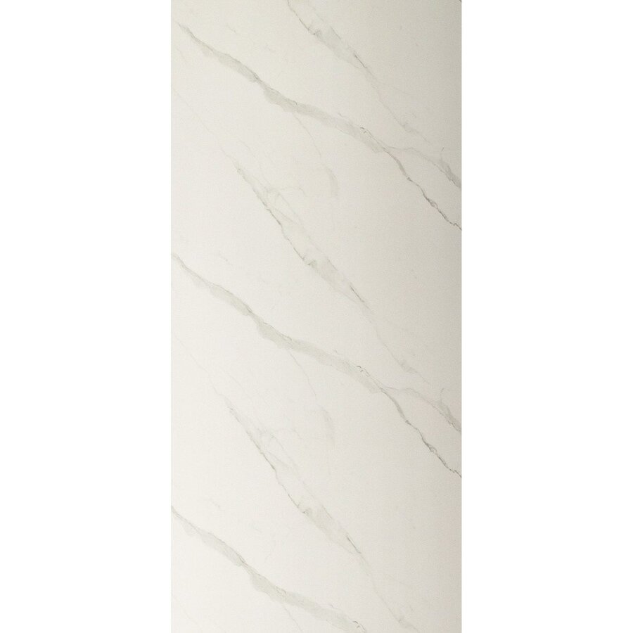 Wandpaneel Isodeco Calacatta Statuario 122x260 cm Waterbestendig Hoogglans Wit (Prijs per Plaat)