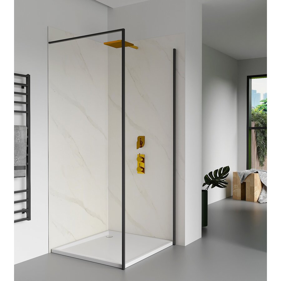 Wandpaneel Isodeco Calacatta Statuario 122x260 cm Waterbestendig Hoogglans Wit (Prijs per Plaat)