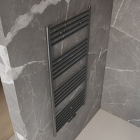 Handdoek Radiator BWS Cory 120x60 cm 414 Watt Midden en Zijaansluiting Gunmetal