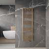 BWS Handdoek Radiator BWS Cory 160x60 cm 557 Watt Midden en Zijaansluiting Geborsteld Messing Goud