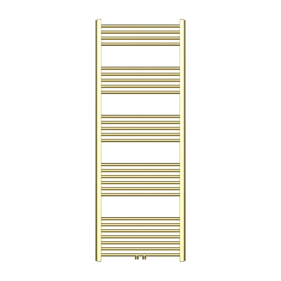 Handdoek Radiator BWS Cory 160x60 cm 557 Watt Midden en Zijaansluiting Geborsteld Messing Goud