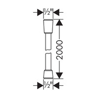 Doucheslang Isiflex HansGrohe 200 cm Chroom
