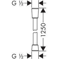 Doucheslang Isiflex HansGrohe 125 cm Chroom