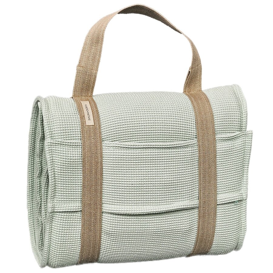 Saunasofa Calm Mat en Kussen Met Draagriem Groen