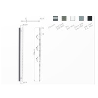 Radiator Sanicare Snode Met Wifi 172 x 60 cm Zilver Grijs Met Thermostaat Zwart