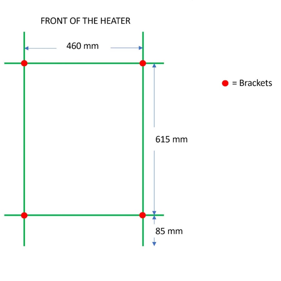 Designradiator TVS Nemo Zwart 78.5 x 51 cm