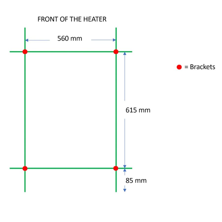 Designradiator TVS Nemo Zwart 78.5 x 61 cm