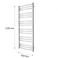Designradiator TVS Nemo Zwart 119.5 x 61 cm