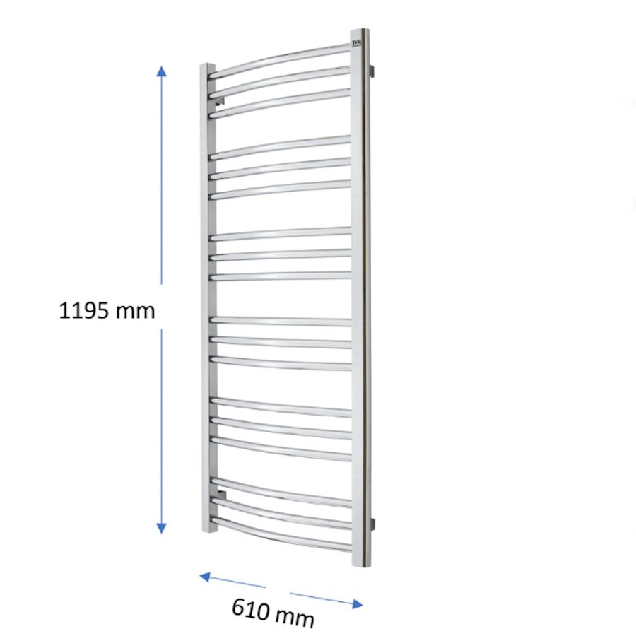 Designradiator TVS Nemo Zwart 119.5 x 61 cm
