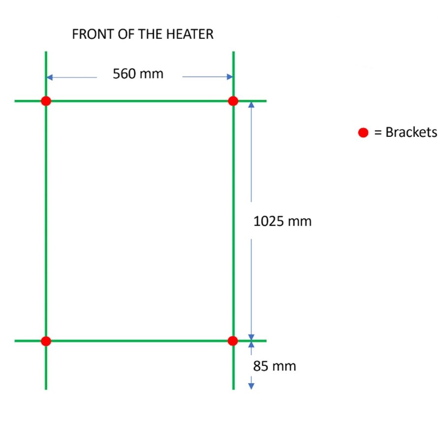 Designradiator TVS Nemo Zwart 119.5 x 61 cm