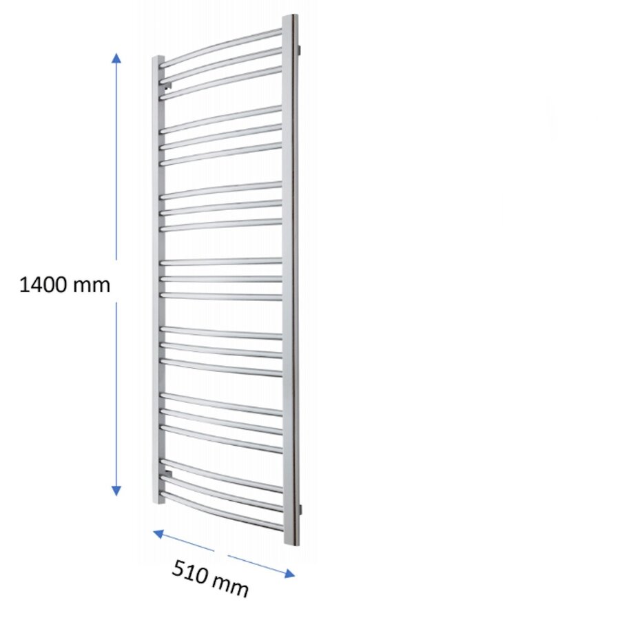Designradiator TVS Nemo Zwart 140 x 51 cm