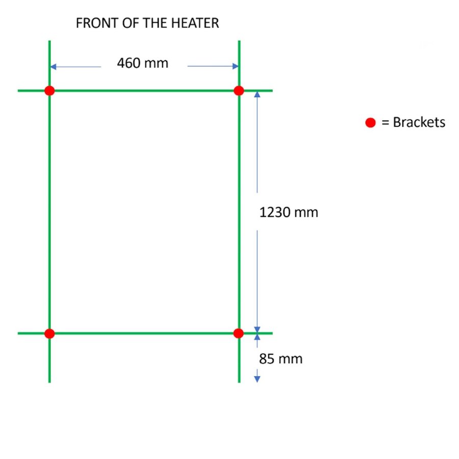 Designradiator TVS Nemo Zwart 140 x 51 cm