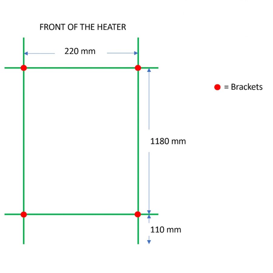 Designradiator TVS Vino 3 Wit 140 x 25 cm