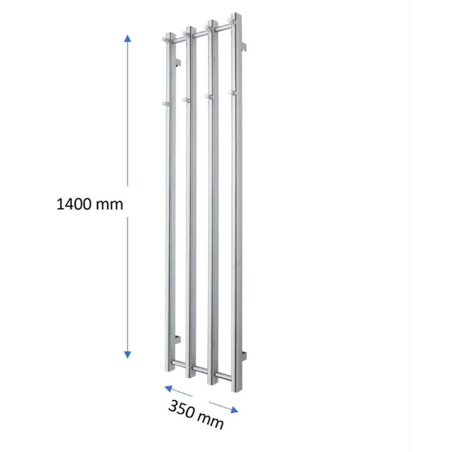 Designradiator TVS Vino 4 Wit 140 x 35 cm