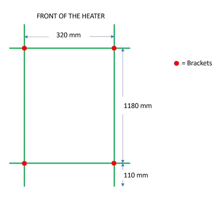 Designradiator TVS Vino 4 Wit 140 x 35 cm