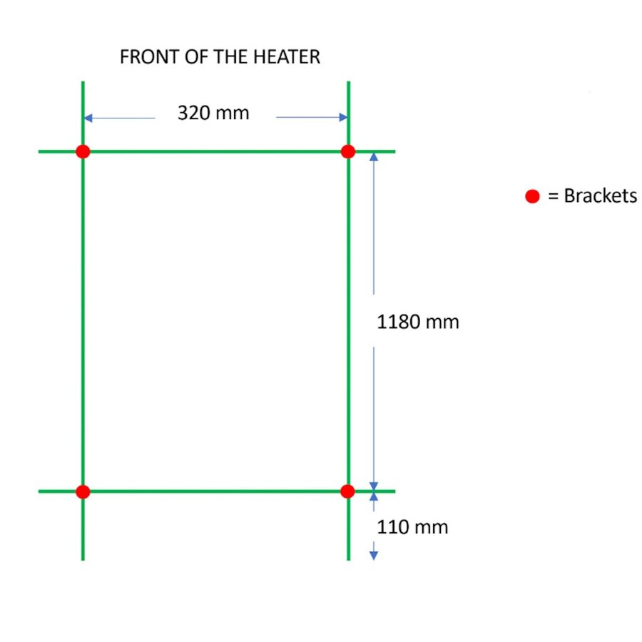 Designradiator TVS Vino 4 Chroom 140 x 35 cm