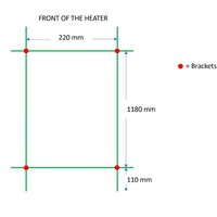 Designradiator TVS Vino 3 Zwart 140 x 25 cm