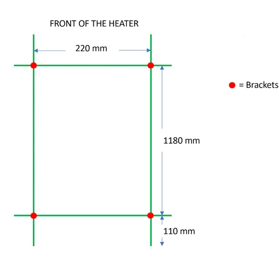Designradiator TVS Vino 3 Zwart 140 x 25 cm