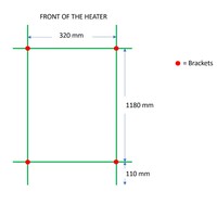 Designradiator TVS Vino 4 Zwart 140 x 35 cm