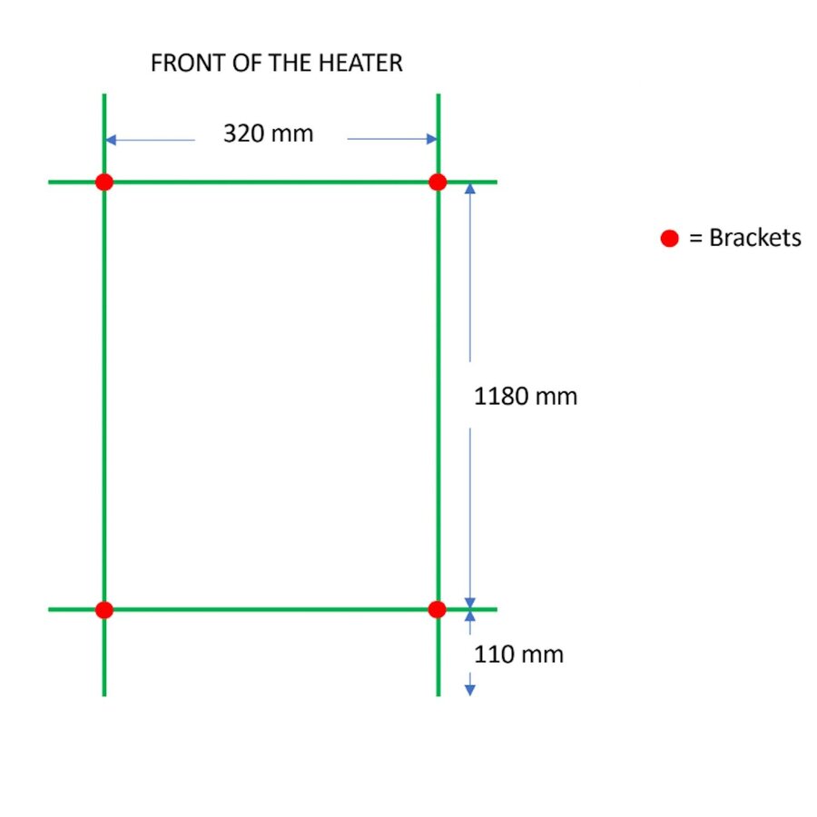 Designradiator TVS Vino 4 Zwart 140 x 35 cm