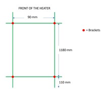 Designradiator TVS Kiro 2 Wit 140 x 13.5 cm