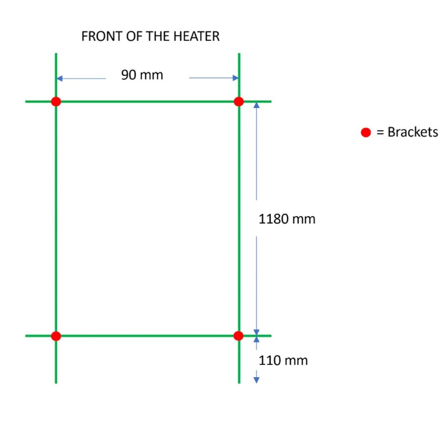 Designradiator TVS Kiro 2 Wit 140 x 13.5 cm