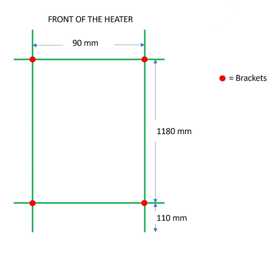 Designradiator TVS Kiro 2 Chroom 140 x 13.5 cm