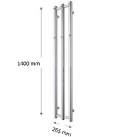 Designradiator TVS Kiro 3 Wit 140 x 26.5 cm