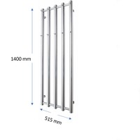 Designradiator TVS Kiro 5 Wit 140 x 51.5 cm