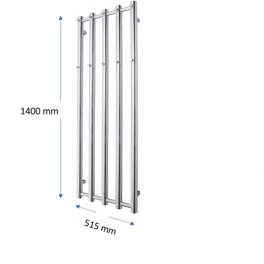 Designradiator TVS Kiro 5 Wit 140 x 51.5 cm