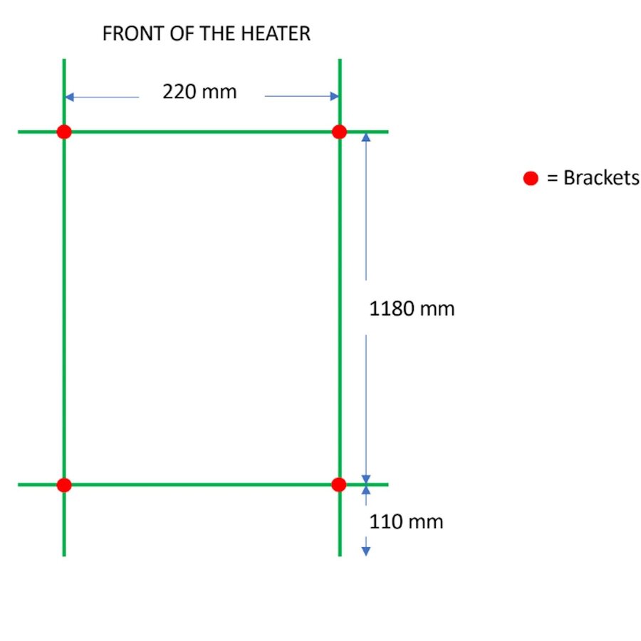 Designradiator TVS Kiro 3 Zwart 140 x 26.5 cm