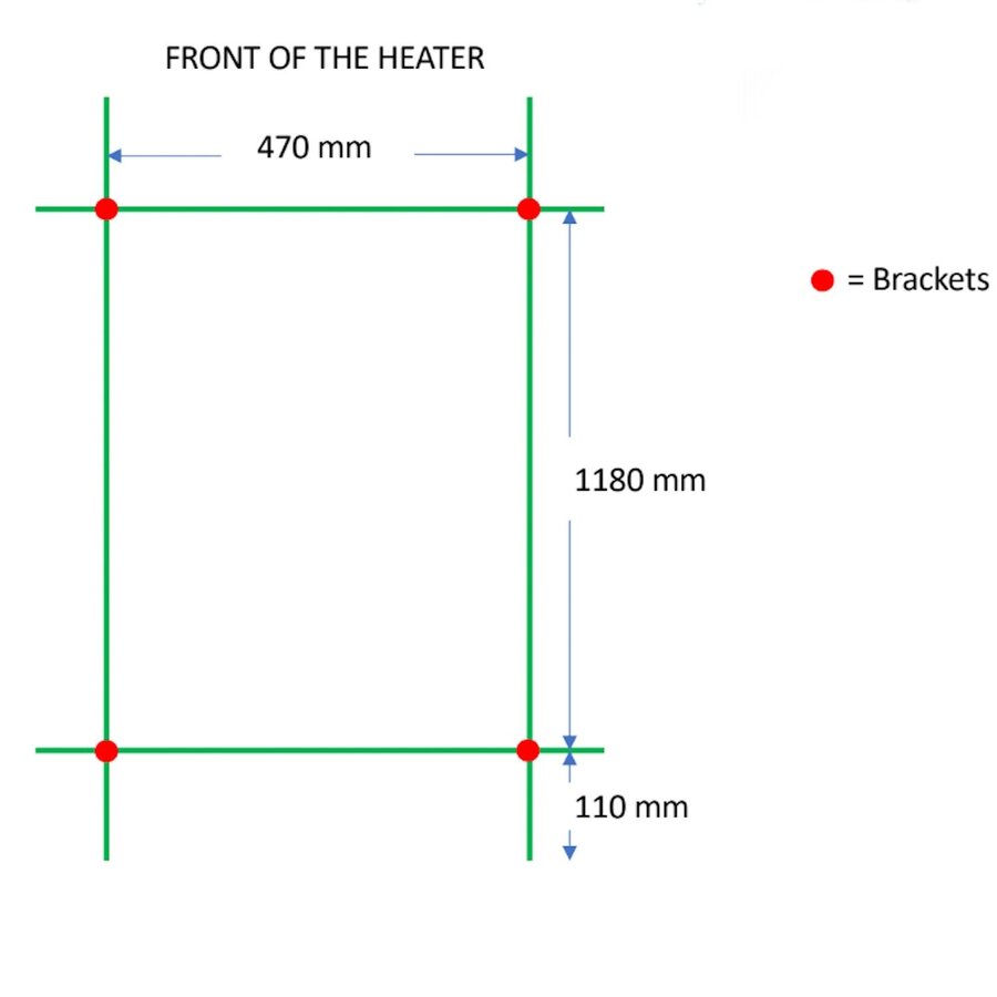 Designradiator TVS Kiro 5 Zwart 140 x 51.5 cm