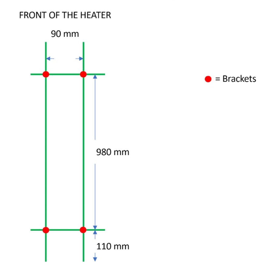 Designradiator TVS Giso RVS 120x67 cm