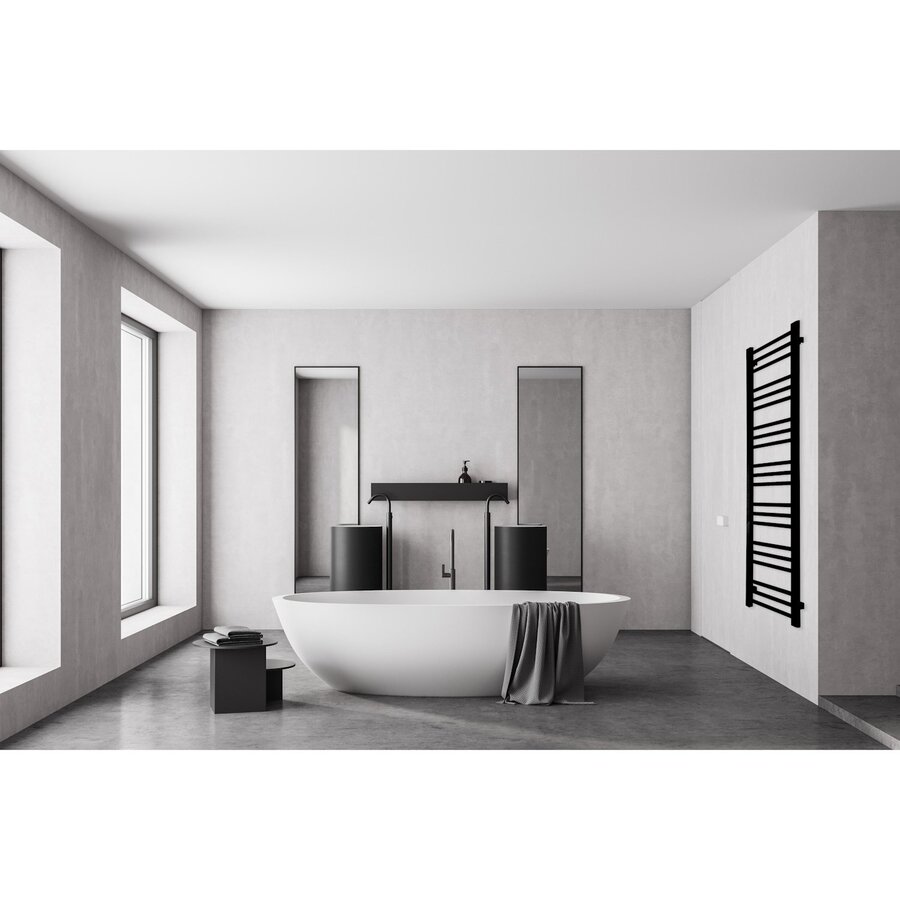 Designradiator TVS Kosmo Zwart 140x36 cm