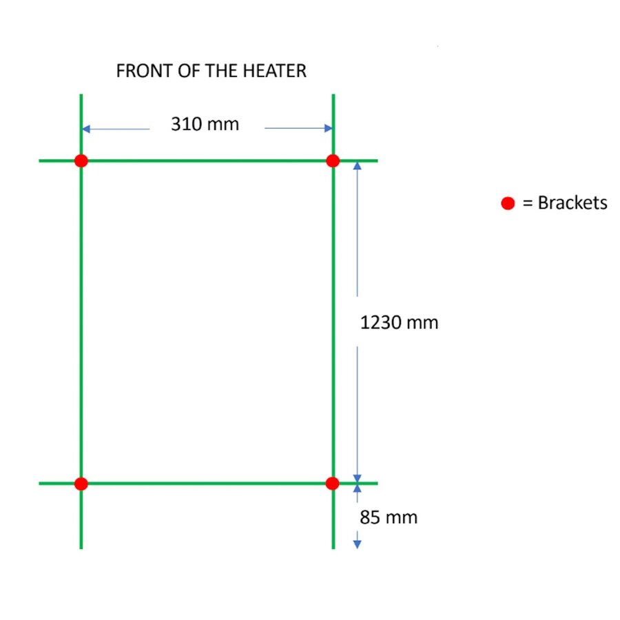 Designradiator TVS Kosmo Zwart 140x36 cm