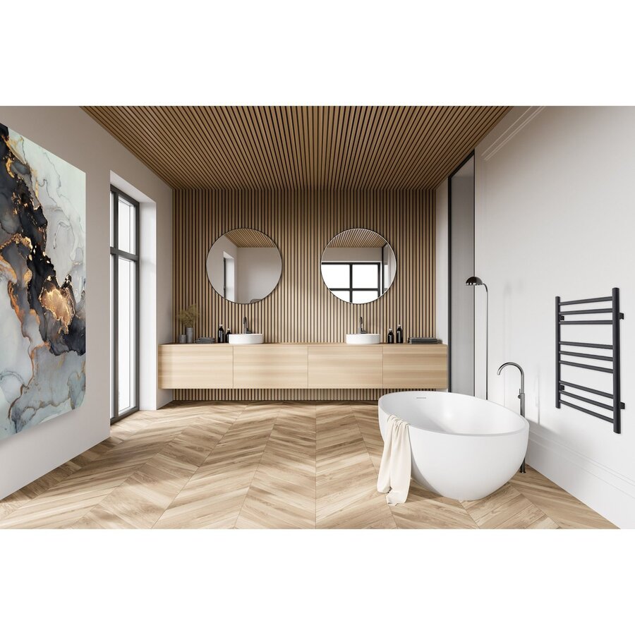 Designradiator TVS Pivo Zwart 59x50 cm